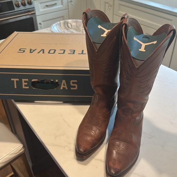 Tecovas Brown Leather Western Heeled Boots - Picture 2 of 16